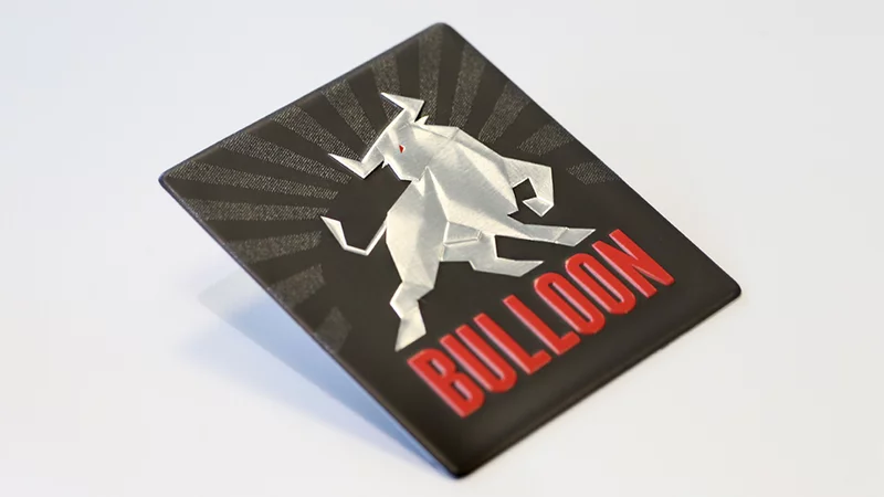 Aluminium Label mit Mikrodruck veredelt