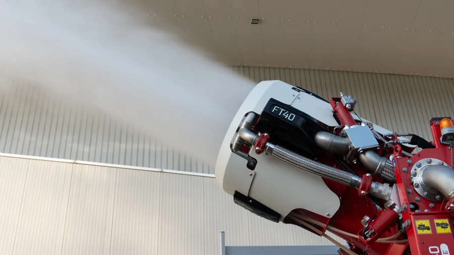 Wassernebelturbine im Einsatz mit CHROMOTION® Premium Line FT40 Modellbezeichnung