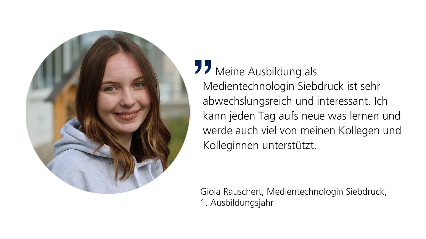 Zitat zur Ausbildung: Gioia Rauschert