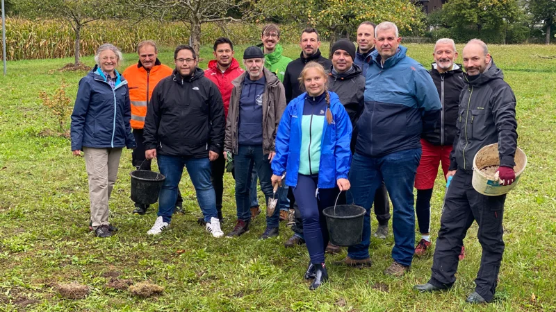 smart-TEC pflanzt Krokus-Teppich für Oberhaching - Teambild