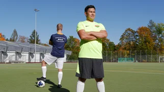 Florian Geith playing soccer